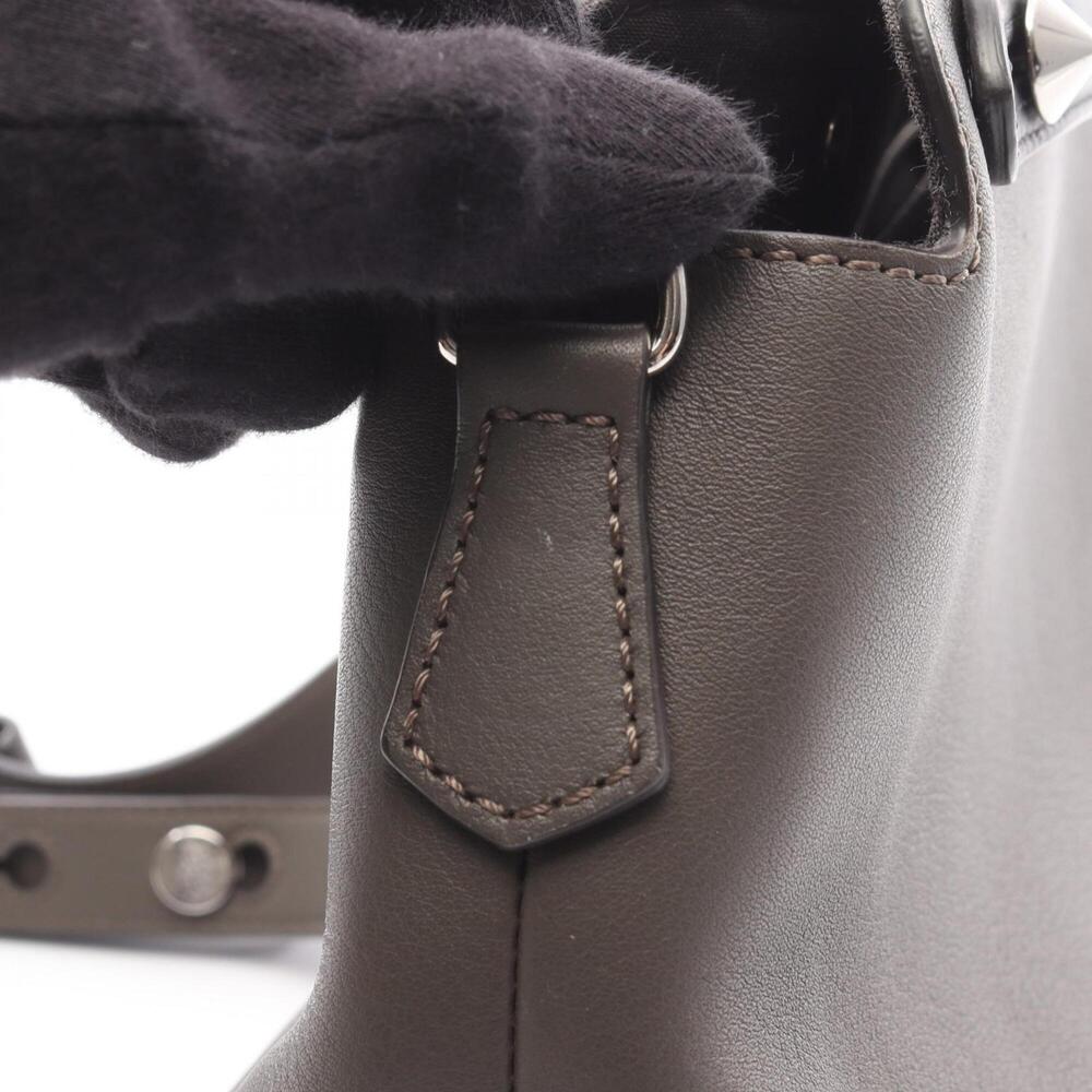 Fendi BY THE WAY MEDIUM 2-Way Handbag, Leather, Women's, Gray/Black - Picture 10 of 10